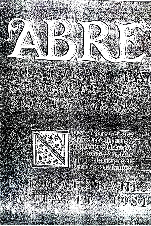 Abreviaturas Paleográficas Portuguesas E. Borges Nunes capa